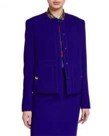 Escada Bera Wool Snap-Front Jacket at Neiman Marcus