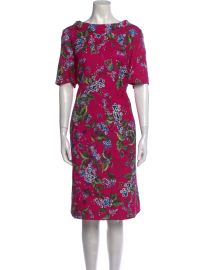 Escada Floral Printed Textured Dress at The Real Real