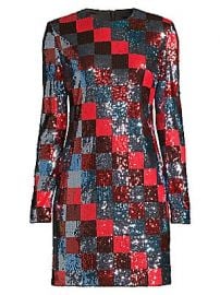 Escada Sport - Deighty Multi-Sequin Checkerboard Shift Dress at Saks Fifth Avenue