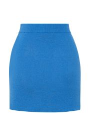 Esme Knit Mini Skirt - Azure Blue - MESHKI US at Meshki