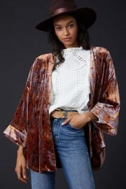 Esme Velvet Kimono Jacket at Anthropologie