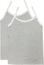 Esme Women's Cami Tank Top 2pc Under Layer White Grey Black Lavender at Amazon