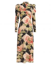 Espionage Floral Silk Dress at Intermix