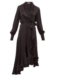 Espionage ruffle-hem silk wrap dress at Matches