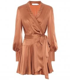 Espionage silk wrap minidress at Mytheresa