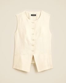 Essential Cutaway Vest Top In Textured Satin For Women JCrew at J. Crew