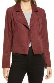 Essential Faux Suede Moto Jacket at Nordstrom