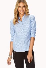 Essential Polka Dot Oxford Shirt at Forever 21