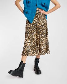 Essentiel Antwerp Corny Leopard Print Midi Skirt at Neiman Marcus