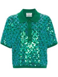 Essentiel Antwerp Glitz polo Top at Farfetch