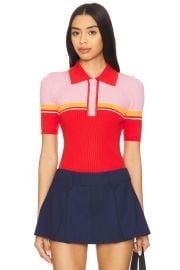 Essentiel Antwerp Haustral Ribbed Polo In Ballerina at Revolve