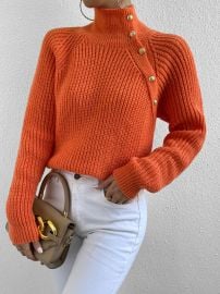 Essnce High Neck Raglan Sleeve Sweater USA at Shein