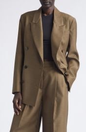 Estelle Double Breasted Wool & Silk Blazer at Nordstrom