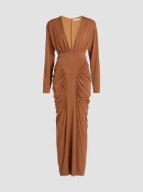 Et Ochs Athens Jersey Ruched Plunge Midi Dress at Saks Fifth Avenue