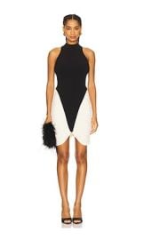 Et Ochs Atticus Knit Combo Midi Dress In Black Ivory at Revolve