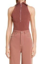 Et Ochs Emily Rib Zip Polo Tank at Nordstrom