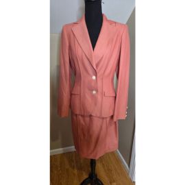 Etcetera Skirts Etcetera Coral Herringbone Skirtsuit Size 6 Poshmark at Poshmark