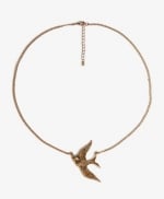 Etched bird charm necklace at Forever 21 at Forever 21