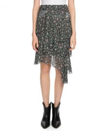 Etoile Isabel Marant Jeezon Floral-Print Asymmetric Skirt at Neiman Marcus