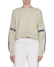 Etoile Isabel Marant Kao Boat-Neck Sweater with Stripes   Neiman at Neiman Marcus