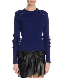 Etoile Isabel Marant Koyle Ribbed Button-Trim Sweater at Neiman Marcus