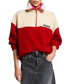 Etoile Isabel Marant Mamet Two-Tone Fleece Sweater at Neiman Marcus