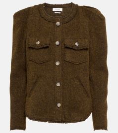 Etoile Isabel Marant Nelly Cardigan in Dark Khaki at Mytheresa