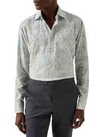 Eton Slim Fit Paisley Cotton Tencel Shirt at Saks Fifth Avenue