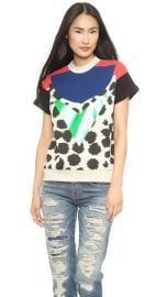 Etre Cecile Cheetah Insignia Short Sleeve Sweatshirt at Shopbop