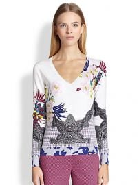 Etro - Floral Silk Sweater at Saks Fifth Avenue