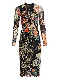 Etro - Patchwork Floral Ruched Jersey Midi Dress at Saks Fifth Avenue