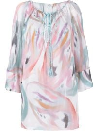 Etro Abstract print boat neck blouse at Farfetch