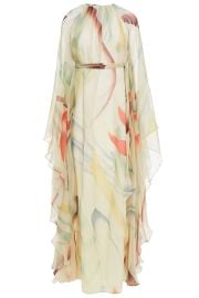 Etro Belted printed silk-chiffon kaftan at The Outnet