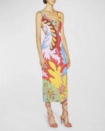 Etro Blooming Paisley-Print Midi Dress at Neiman Marcus