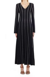 Etro Contrast Stitch Long Sleeve Wool Blend Midi Sweater Dress at Nordstrom