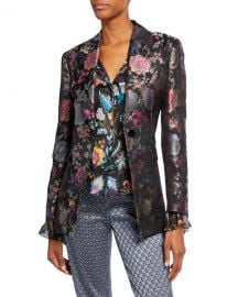 Etro Floral Brocade Fitted Blazer at Neiman Marcus