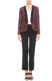 Etro Floral Jacquard Jacket in Black Red at Nordstrom