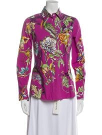 Etro Floral Print Long Sleeve Button Up Top at The Real Real