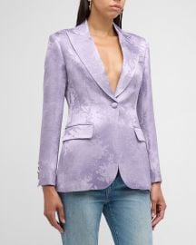 Etro Fluid Floral Brocade Single-Breasted Blazer Jacket at Neiman Marcus