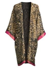 Etro Leopard Print Silk-Blend Robe at Saks Fifth Avenue