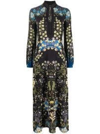 Etro Long Dress with Leafy Floral Print at Farfetch