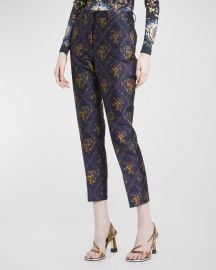 Etro Micor Floral Jacquard Pants at Neiman Marcus