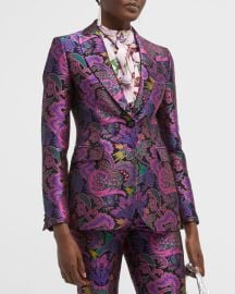 Etro Multicolor Brocade Blazer at Neiman Marcus