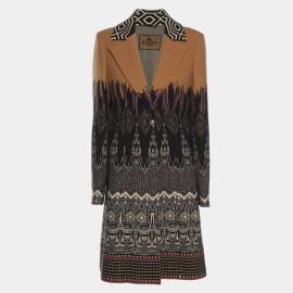 Etro Multicolor Printed Wool Coat M Etro TLC at The Luxury Closet