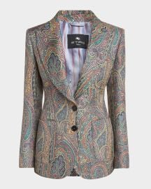 Etro Paisley Single-Breasted Blazer at Neiman Marcus