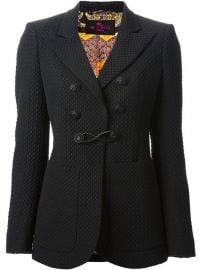 Etro Patterned Double Breasted Blazer - at Farfetch