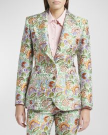 Etro Tree of Life Jacquard Blazer at Neiman Marcus