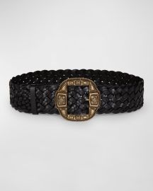 Etro Woven Leather Belt at Neiman Marcus