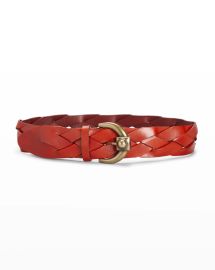 Etro Woven Leather Buckle Belt at Neiman Marcus