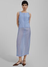 Etta Sheer Maxi Dress - Dusty Blue The Frankie Shop at The Frankie Shop